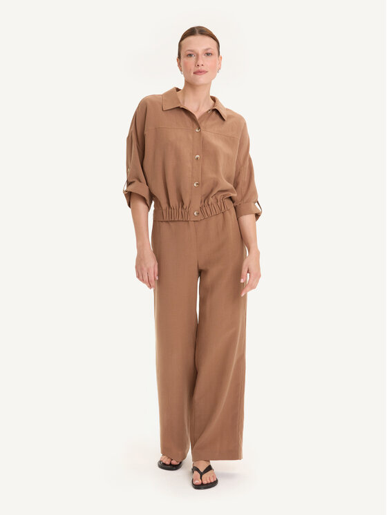 KMX KMX Marynarka 109050005 Brązowy Loose Fit
