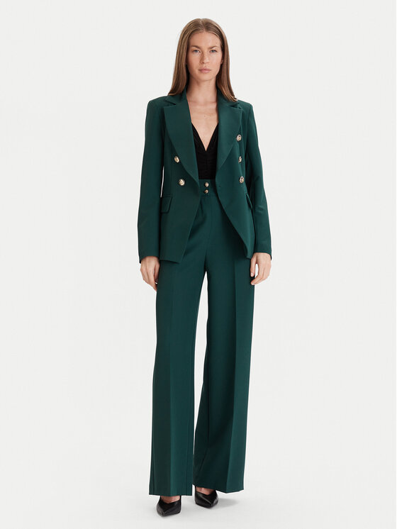 Maryley Maryley Kalhoty z materiálu 25IB680/M17 Zelená Regular Fit