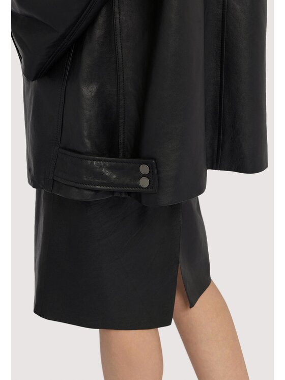 Trussardi Trussardi Giacca di pelle 8912A000314N033 Nero Over Fit