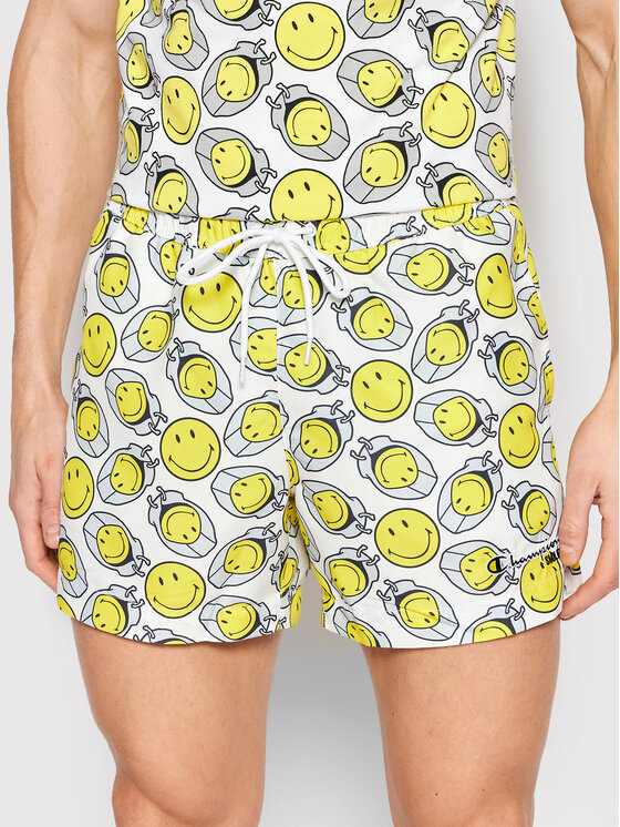 Champion Pantaloni scurți pentru înot SMILEY Poly 218224 Alb Regular Fit
