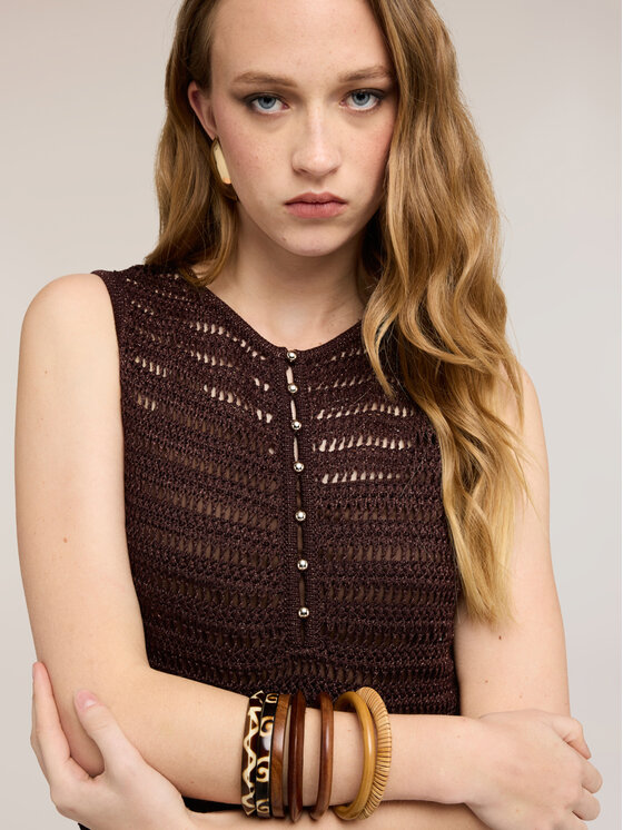 Motivi Motivi Abito da cocktail 7670W001564N022 Marrone Regular Fit