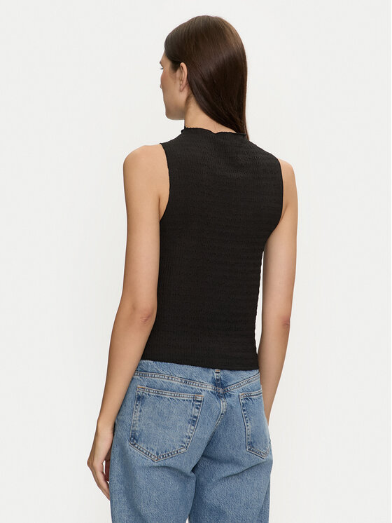 Brave Soul Brave Soul Blúz LV-272CHASEBLK Fekete Slim Fit