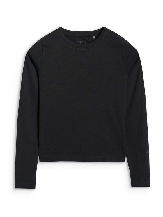 4F 4F Bluzka BASIC+ Czarny Slim Fit