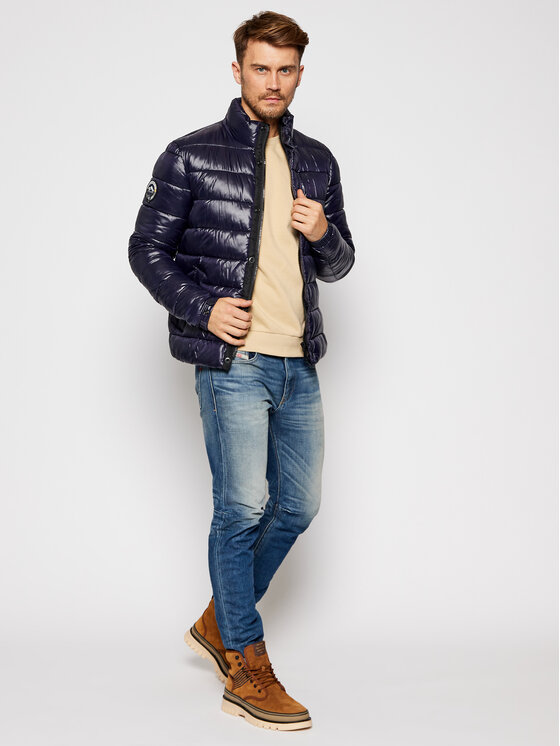 Superdry Daunenjacke High Shine Quilted M5010414A Dunkelblau  