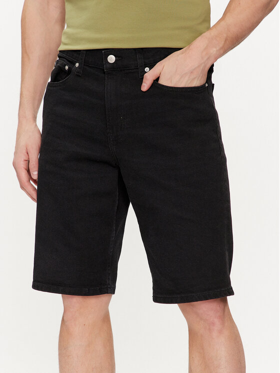 Calvin Klein Jeans Džínsové šortky J30J324872 Čierna Slim Fit