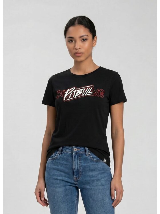 PITBULL PITBULL T-Shirt MC HEART Czarny Regular Fit