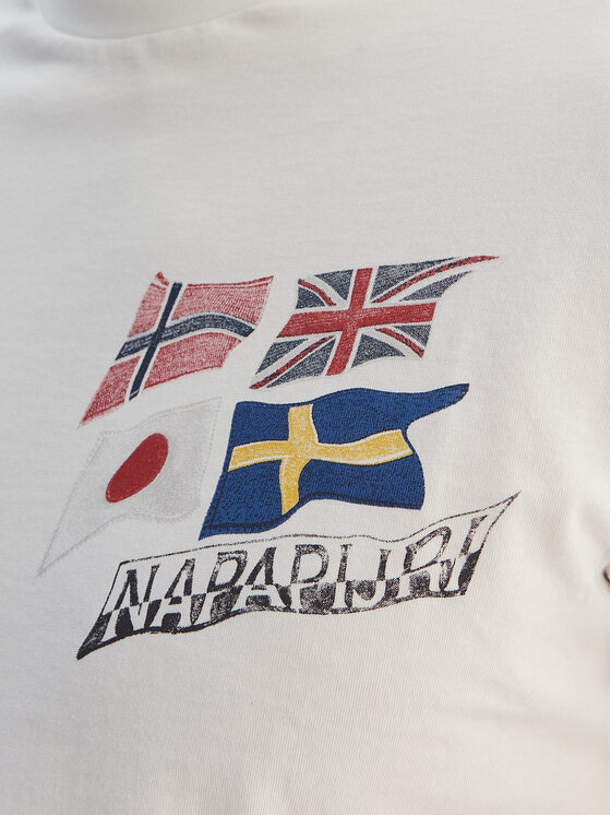 Napapijri Napapijri Marškinėliai S-Mahsa NP0A4FZB Balta Regular Fit