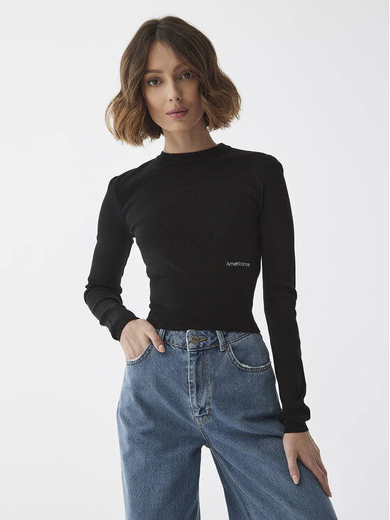 Maglione Alasca Nero Cropped Fit