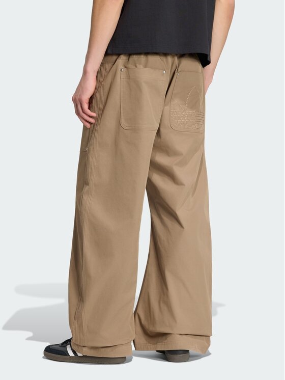 adidas adidas Spodnie materiałowe 159166 Beżowy Loose Fit