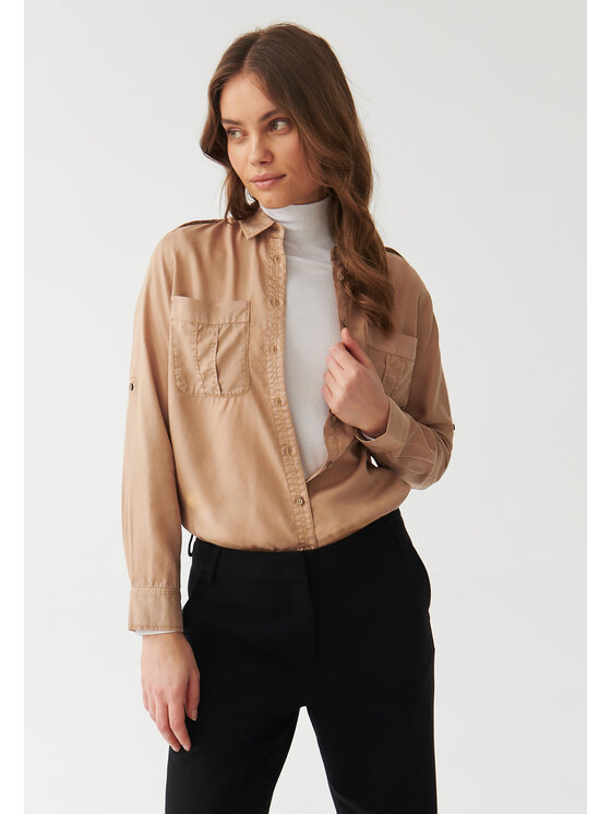 TATUUM TATUUM Košeľa KORSANA Béžová Classic Fit