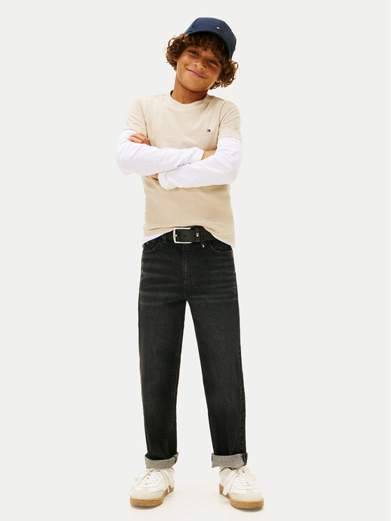 Tommy Hilfiger Tommy Hilfiger Тишърт KB0KB06879 Бежов Regular Fit