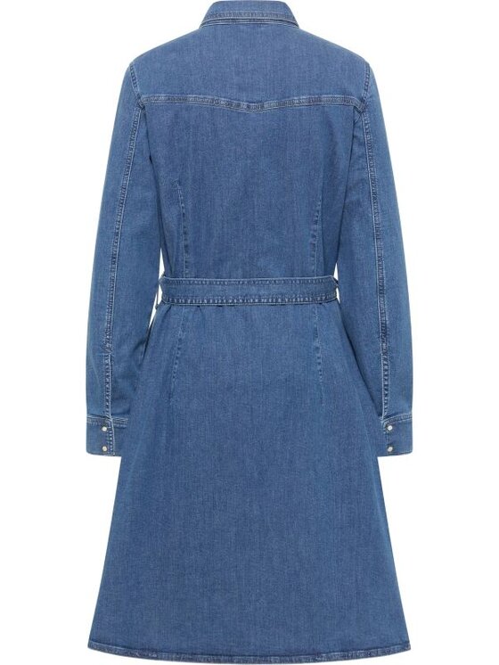 Mustang Mustang Sukienka codzienna Style Elisa Denim Dress Niebieski Regular Fit