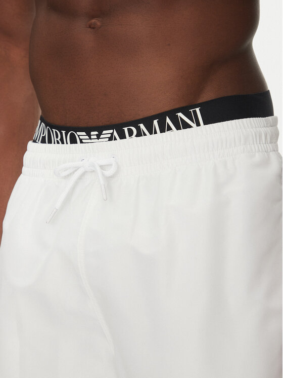 Emporio Armani Emporio Armani Plavecké šortky EM000686 AF12329 U0002 Biela Regular Fit