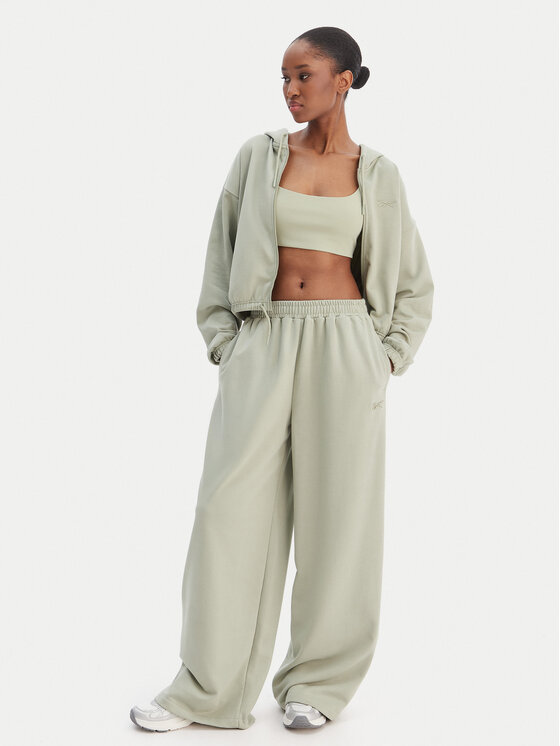 Reebok Reebok Jogginghose Reebok x Ewa Chodakowska RK25624CCW Grün Wide Leg