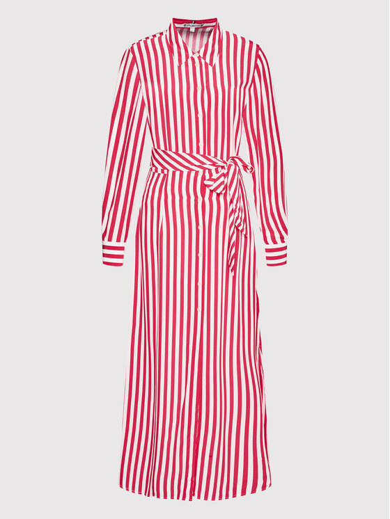 Tommy Hilfiger Tommy Hilfiger Vestito chemisier Stripe Viscose WW0WW35344 Rosa Regular Fit