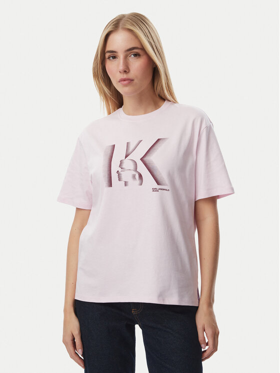 KARL LAGERFELD KARL LAGERFELD T-särk B4W17003 Heleроosa Regular Fit