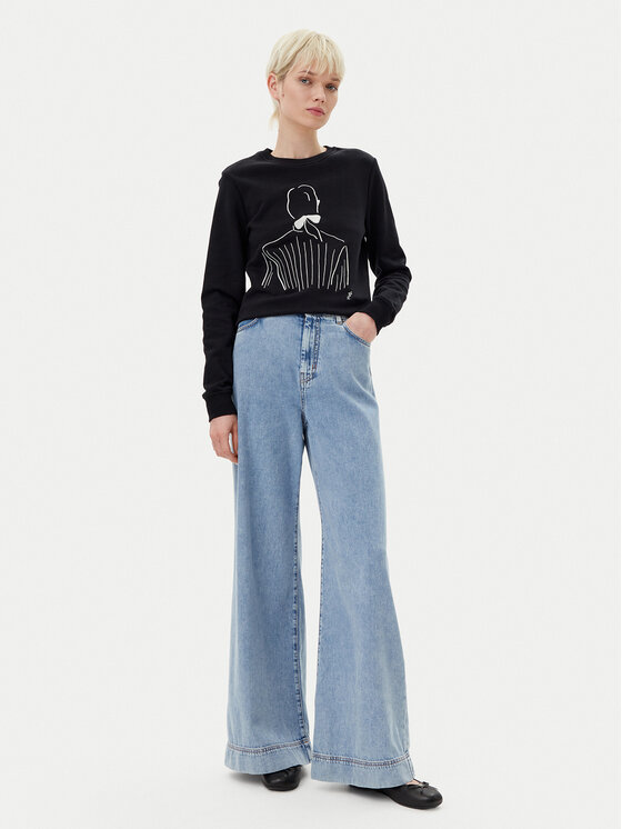 KARL LAGERFELD KARL LAGERFELD Суитшърт A2W20056 Черен Regular Fit