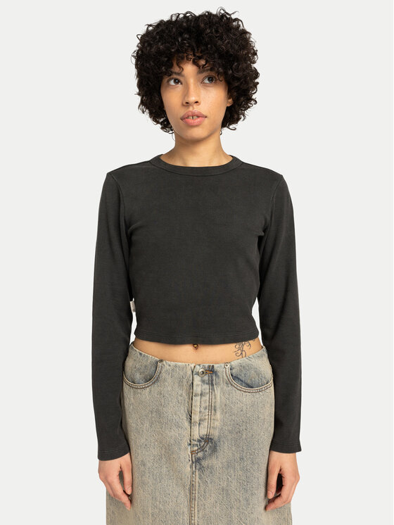 Element Element Блузка Icon Crop W ELJKT00122 Чорний Cropp Fit