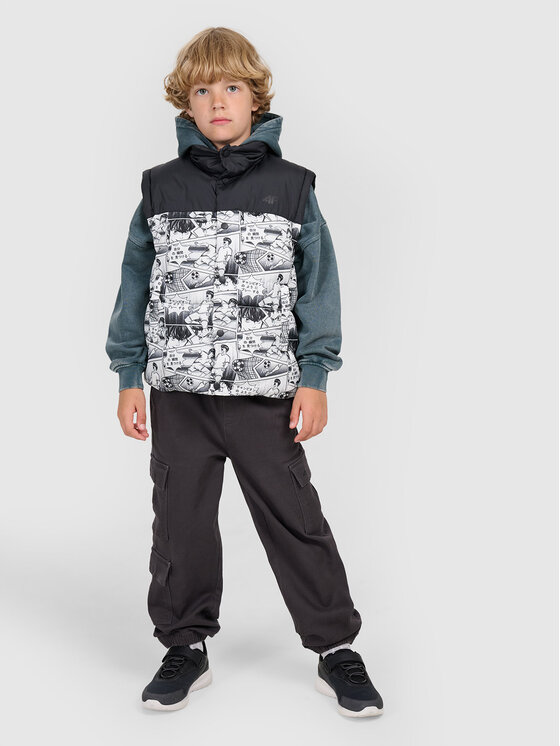 4F 4F Kamizelka OUTERWEAR Biały Oversize