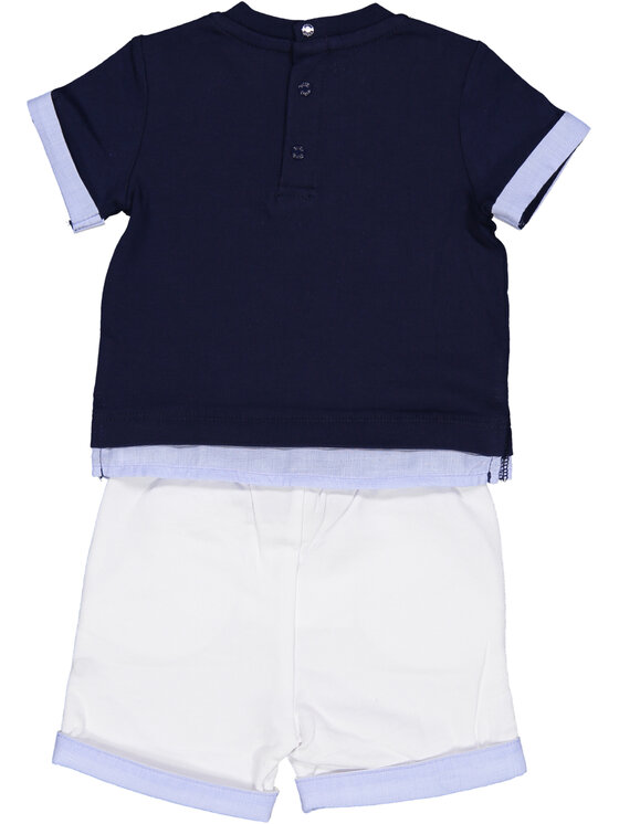 Birba Trybeyond Birba Trybeyond Komplet t-shirt i spodenki 999 69014 00 Granatowy Regular Fit