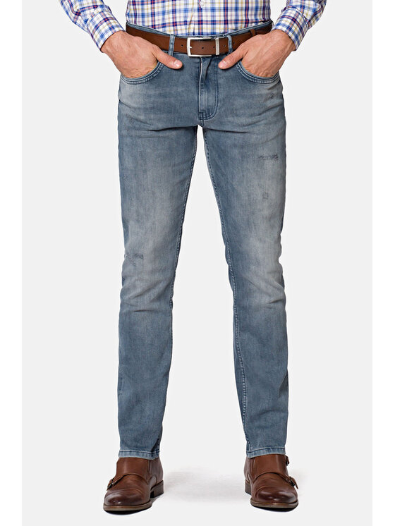 Lancerto Lancerto Jeansy Russell Niebieski Slim Fit