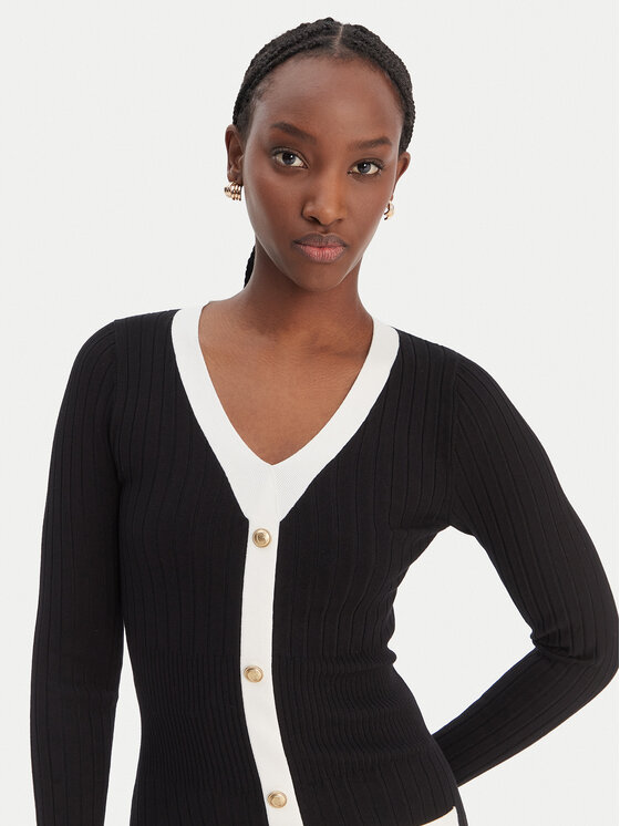 Guess Guess Úpletové šaty W6RK38 Z3HP2 Čierna Regular Fit