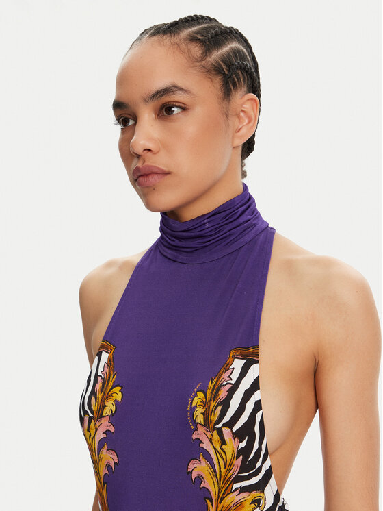 Versace Jeans Couture Versace Jeans Couture Vakarinė suknelė 78HAO9P5 Violetinė Slim Fit