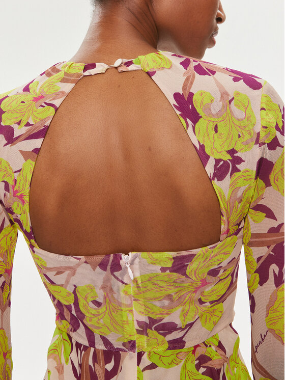 PINKO Pinko Koktejlové šaty 101834 A154 Zelená Regular Fit