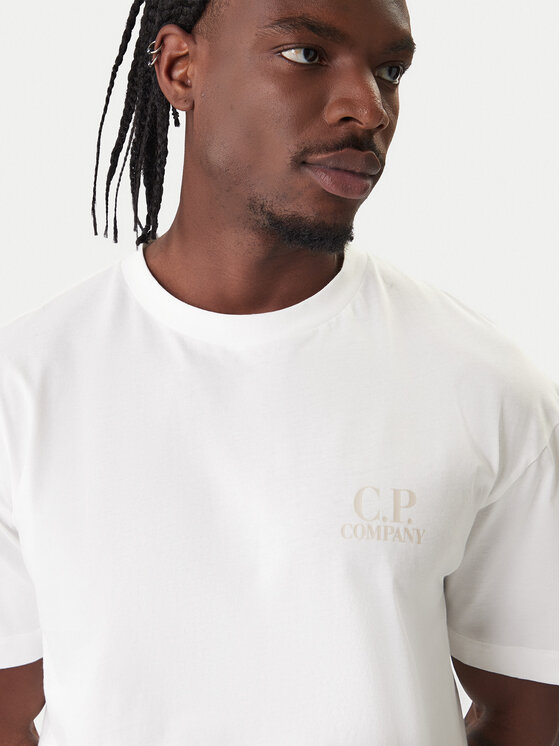 C.P. Company C.P. Company Tričko 20CMTS086A005100W Écru Regular Fit