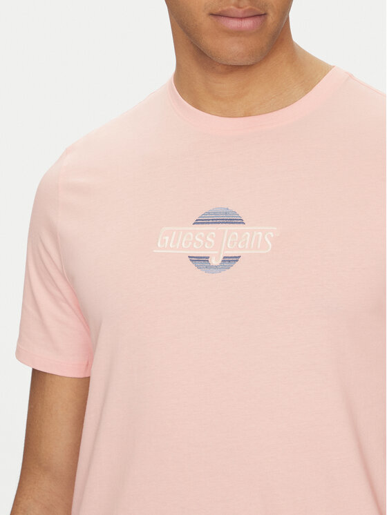 Guess Jeans Guess Jeans T-Shirt M5GI23 K8HM0 Béžová Slim Fit