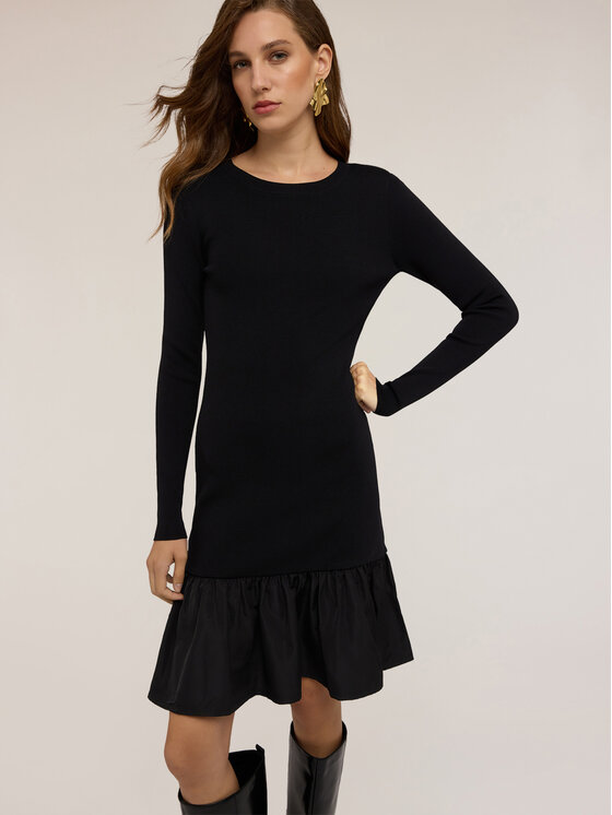 Motivi Motivi Abito da cocktail 7624W001474N033 Nero Regular Fit