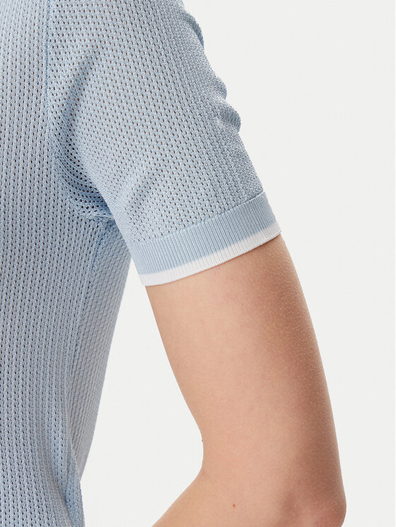 Guess Guess Тениска с яка и копчета V5GP00Z3D60 Син Slim Fit