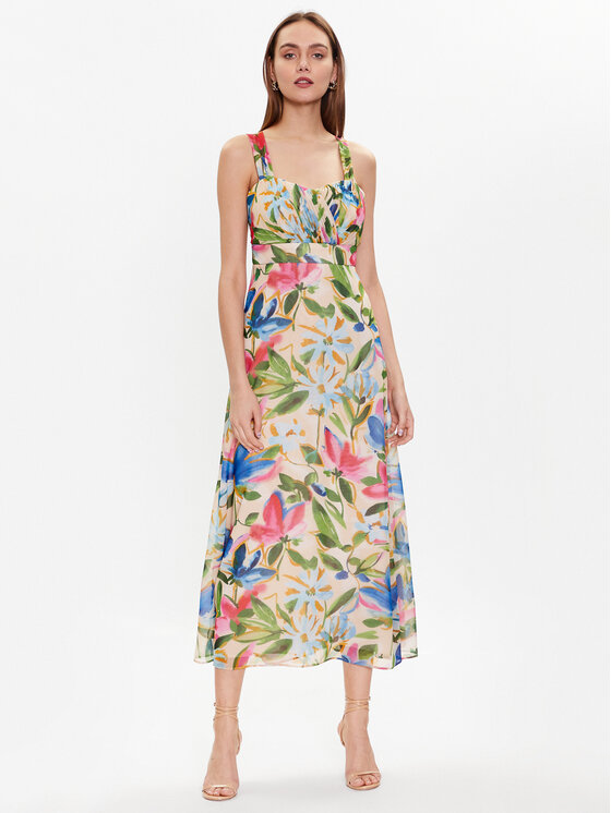 NAF NAF NAF NAF Повсякденна сукня Laquarelle XENR44 Бежевий Regular Fit