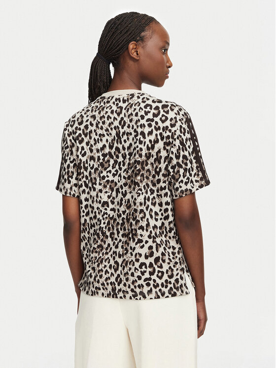 adidas adidas Marškinėliai Seasonal Essentials Animal Print KH1549 Smėlio Regular Fit