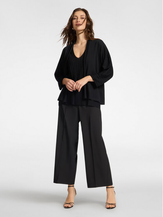 Elena Mirò Elena Mirò Pantaloni di tessuto P016P000464N033 Nero Flare Fit