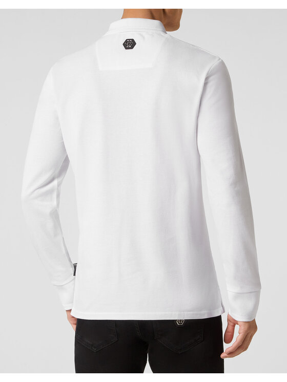 PHILIPP PLEIN PHILIPP PLEIN Polo 3741 Biały Regular Fit