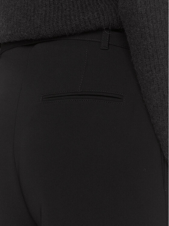 BOSS Boss Medžiaginės kelnės Tapiana 50479405 Juoda Relaxed Fit