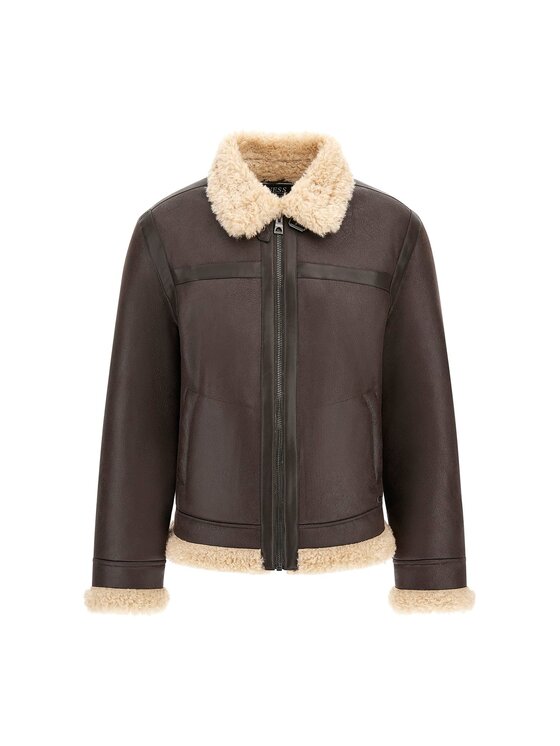 Guess Guess Демісезонна куртка 179663 Коричневий Classic Fit