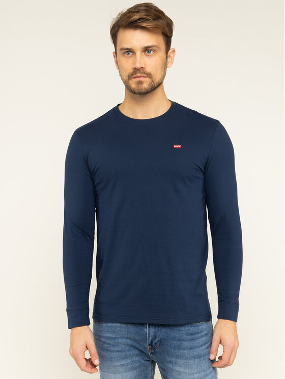 Levis® Marškinėliai Ilgomis Rankovėmis Original Logo Tee 72848 0001 Tamsiai Mėlyna Regular Fit 