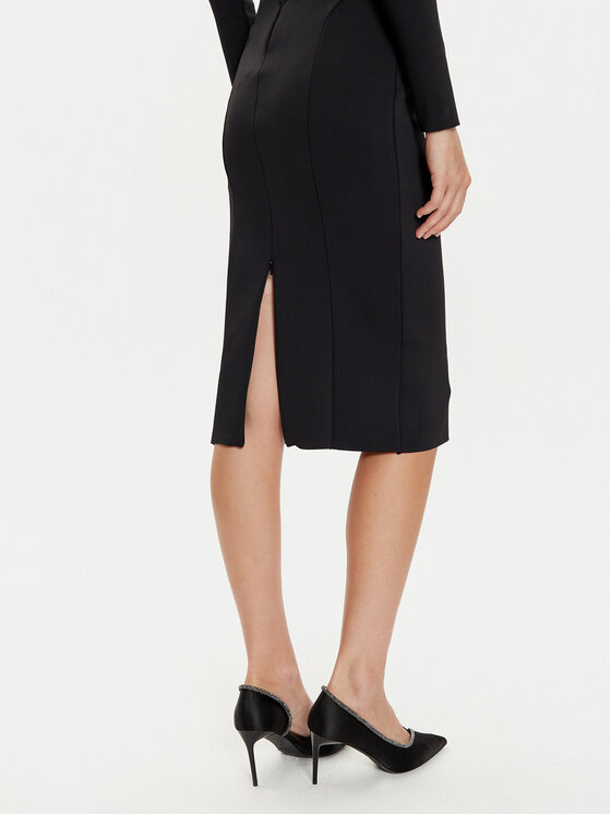 PINKO PINKO Koktel haljina 103844 A208 Crna Slim Fit