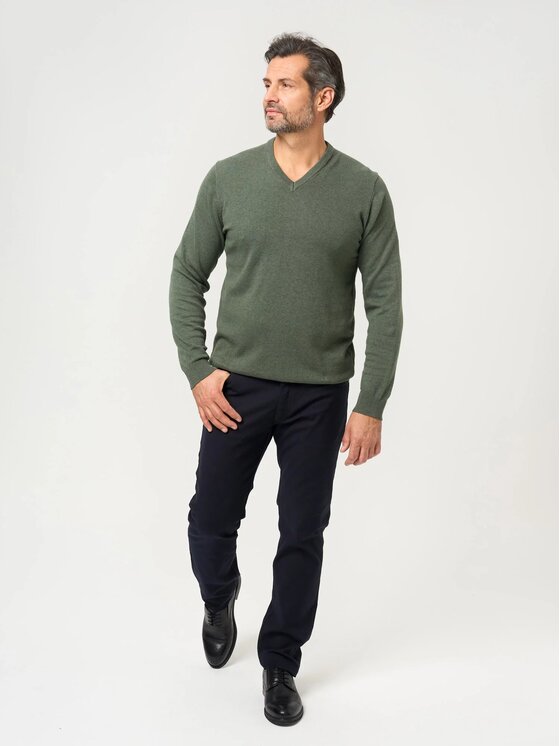 Willsoor Willsoor Sweter 71406/2 Zielony Regular Fit