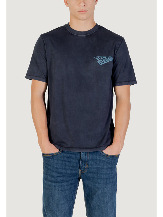Napapijri Napapijri T-Shirt S-AREN SS Μπλε Casual Fit