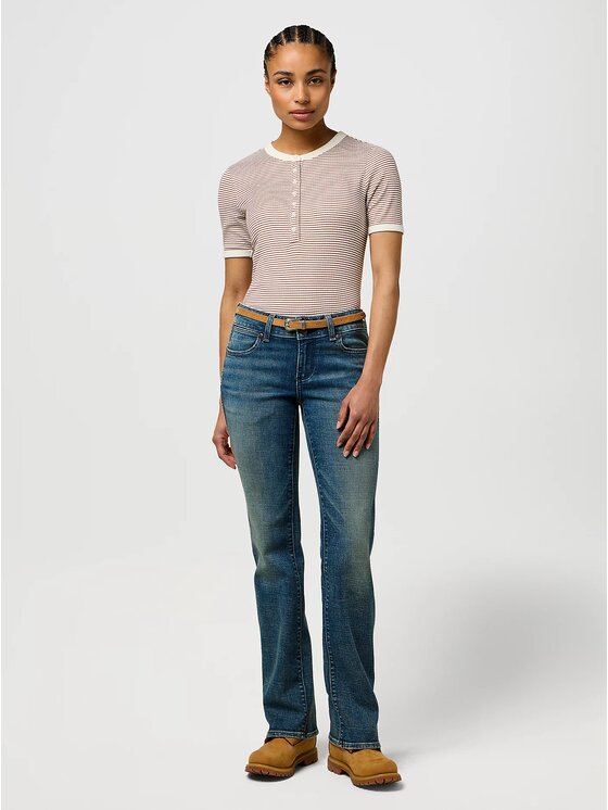 Wrangler Wrangler Pasek THIN WESTERN BELT Brązowy