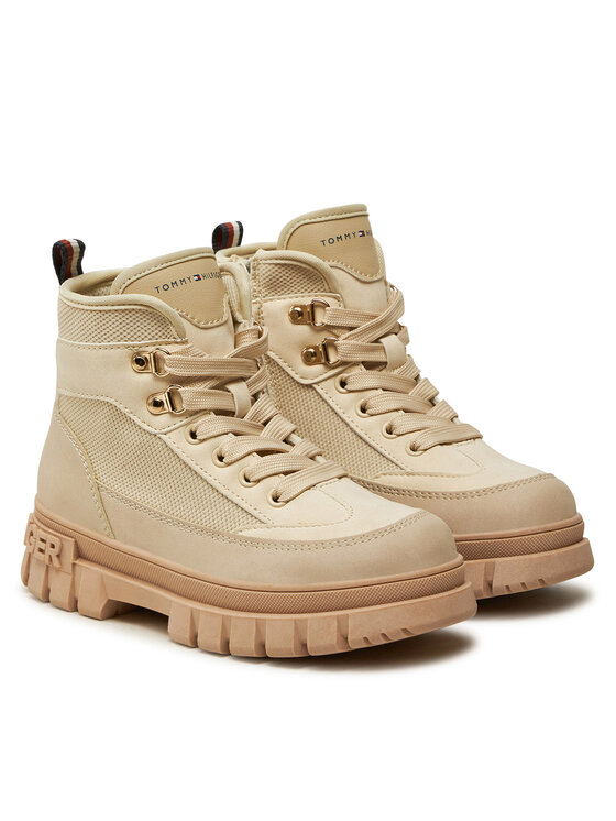 Tommy Hilfiger Tommy Hilfiger Μποτίνια Lace-Up Bootie T3A5-33602-1698 M Μπεζ