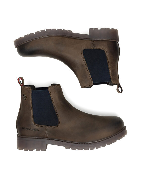 U.S. Polo Assn. U.S. Polo Assn. Kotníková obuv s elastickým prvkem YUMI001M/DLE1 Hnědá