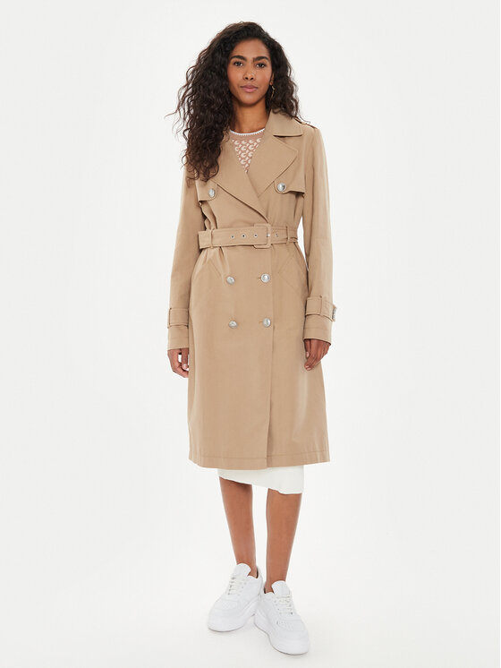 Guess Trench coat W4YL13 WGAI0 Beige Regular Fit Modivo