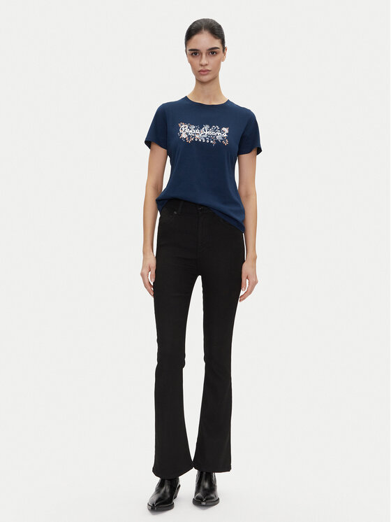 Pepe Jeans Pepe Jeans Marškinėliai Rosalind PL506034 Tamsiai mėlyna Regular Fit