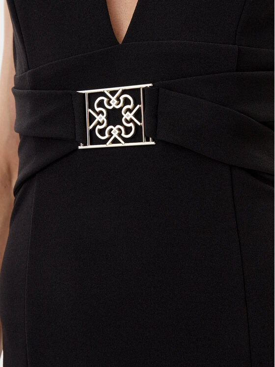 Rinascimento Rinascimento Koktejlové šaty CFC0123769003 Čierna Regular Fit