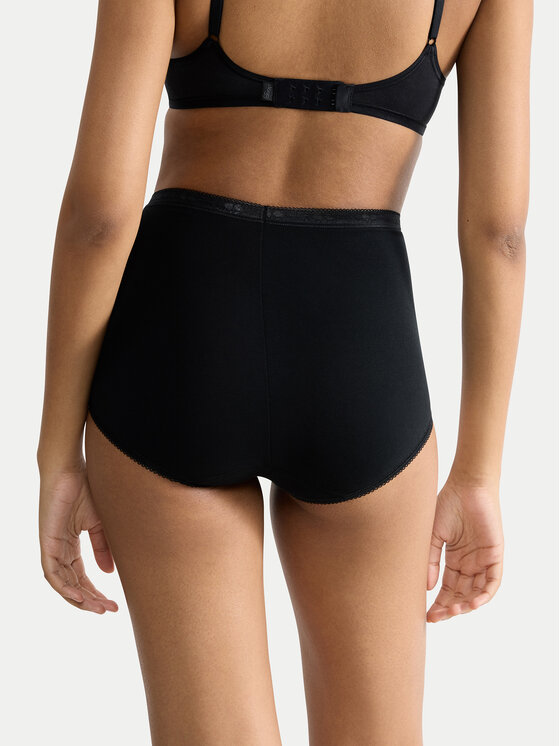 Sloggi Sloggi Klassischer Damenslip mit hoher Taille Basic 10007656 Schwarz
