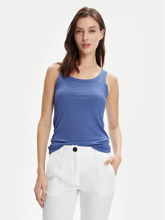 Marella Marella Marškinėliai Eddy 2413941074 Mėlyna Slim Fit